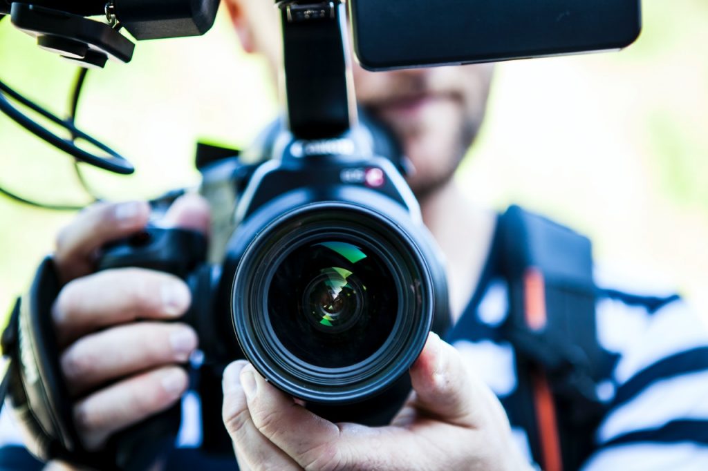 man holding a camera