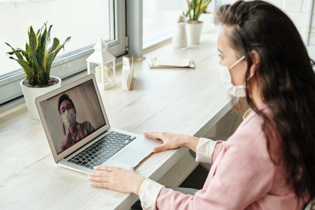 work from home video call